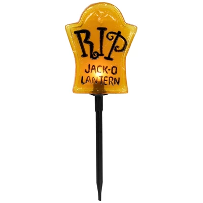 Northlight Lighted R.I.P Tombstone Halloween Outdoor Pathway Markers - 18" - Set Of 3 - Image 3