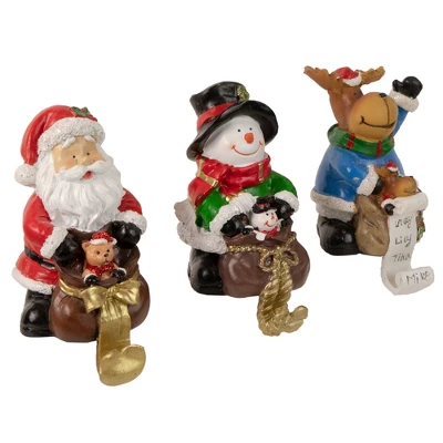 Northlight Santa, Snowman And Reindeer Christmas Stocking Holders - 5.25" - Set Of 3 - Image 3