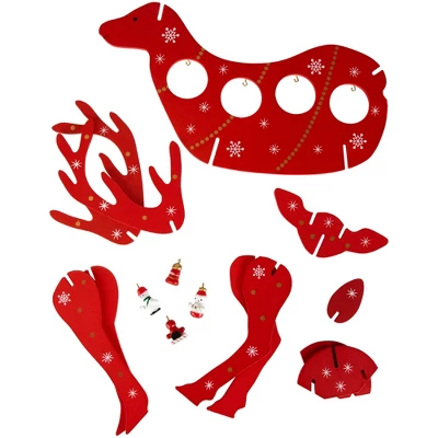 Northlight Reindeer Cut-Out Ornament Holder Christmas Decoration - 13.25" - Red And White - Image 5