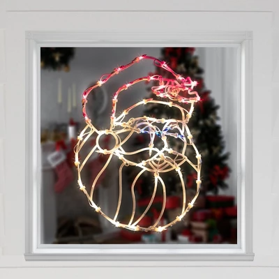 Northlight Lighted Santa Claus Christmas Window Decoration - 18" - Image 2
