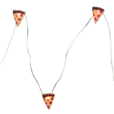 Northlight LED Pizza Fairy Lights - Warm White - 2.75' Silver Wire - 10ct - Image 3