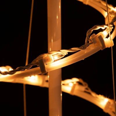 Northlight Spiral Cone Tree Lighted Outdoor Christmas Decoration - 6' - Clear Lights - Image 4