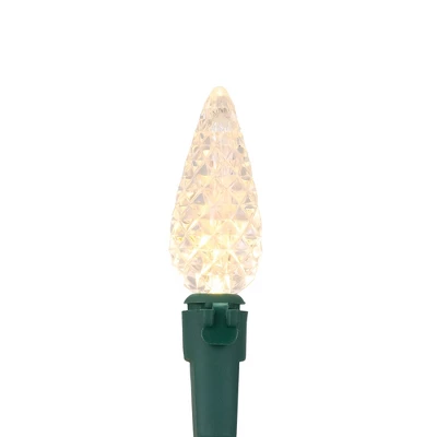 Northlight LED Faceted C6 Christmas Lights - Warm White - 23' Green Wire - 70ct - Image 3