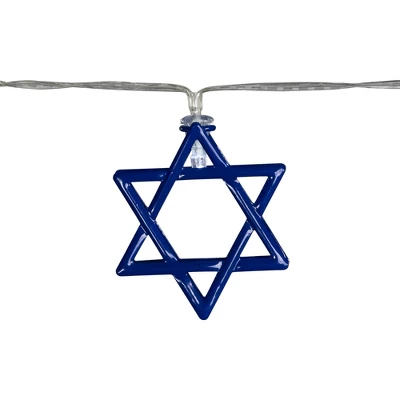 Northlight 10ct Star Of David Lights - White LED - 5' - Clear Wire - Image 5