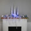 Northlight 20" LED Lighted Firework Silver Branch Christmas Decoration - Blue Lights