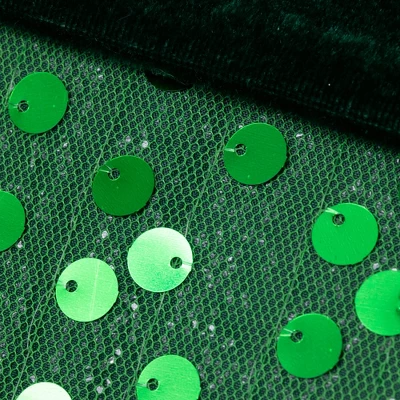 Northlight 20" Shiny Metallic Green Sequined Christmas Stocking With Velveteen Cuff - Image 5