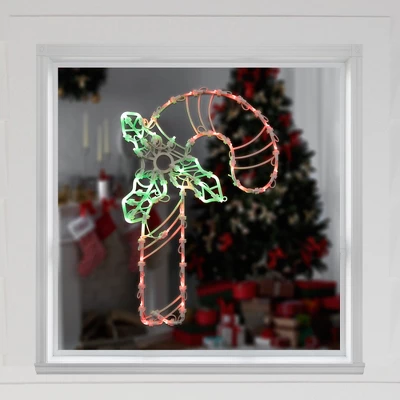 Northlight LED Lighted Candy Cane Christmas Window Silhouette - 18" - Red And Green - Image 2