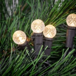 Northlight LED G12 Berry Christmas Lights - Warm White - 16' Black Wire - 50 Ct