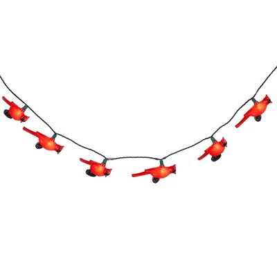 Northlight Cardinal Indoor Outdoor Patio Light Set - 6' Green Wire - 10ct - Image 3