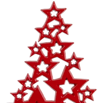 Northlight Tree Of Stars Metal Christmas Decoration - 8.75" - Red - Image 4