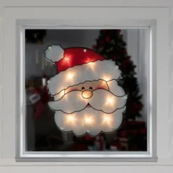 Northlight 12" Lighted Santa Claus Christmas Window Silhouette