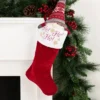 Northlight 19" Quilted Red Velvet HO! HO! HO! Embroidered Christmas Stocking