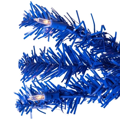 Northlight Pre-Lit Medium Pine Artificial Christmas Tree - 6' - Royal Blue - Clear Lights - Image 7