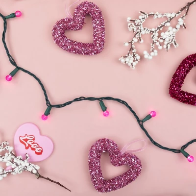 Northlight LED G12 Berry Christmas Lights - Pink - 16' Green Wire - 50 Ct - Image 3