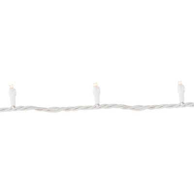 Northlight 50ct Warm White LED Wide Angle Christmas Lights, 16.25ft White Wire - Image 3