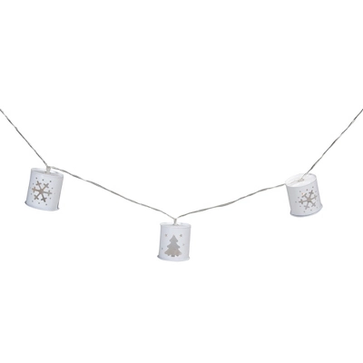 Northlight 10 B/O LED Warm White Metal Lantern Christmas Lights - 6.25' Clear Wire - Image 3