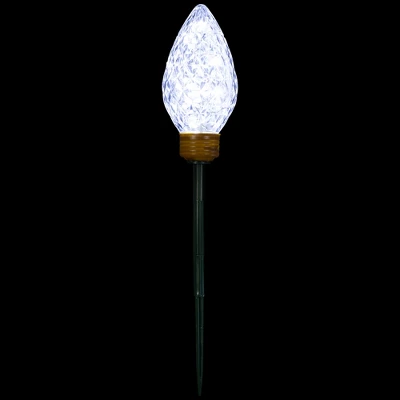 Northlight LED Lighted C9 Style Christmas Pathway Lawn Stakes - 8'- Clear - 5ct - Image 4