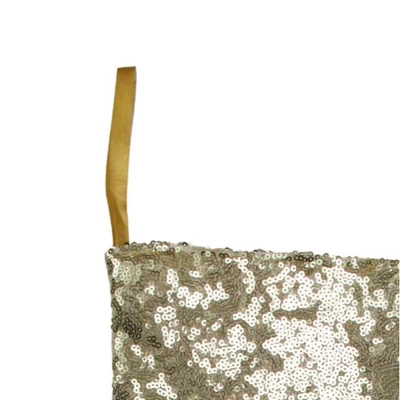 Northlight 17.5" Gray And White Sequins Accented Christmas Stocking - Image 2