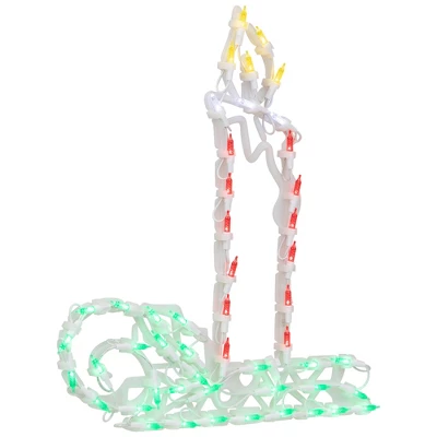Northlight LED Lighted Candle Christmas Window Silhouette - 17.5" - Multicolor Lights - Image 3