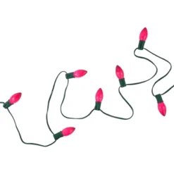 Northlight 25ct C9 String Lights Pink Purple - 24' Green Wire