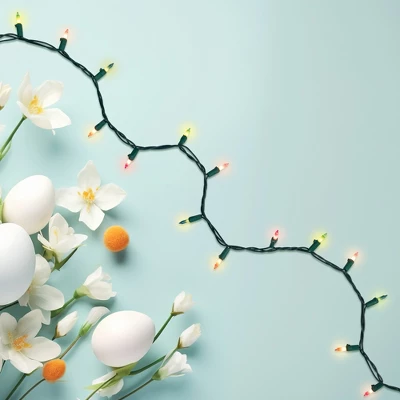 Northlight Mini Easter Light Set - Pastel Multi-Color - 7' Green Wire - 35ct