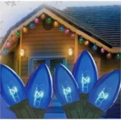 Northlight C7 Christmas String Lights - Blue - 24' Green Wire - 25ct