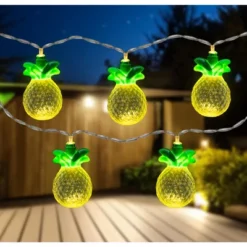 Northlight LED Pineapple Indoor Outdoor Patio Light Set - 4.5' Clear Wire - 10ct