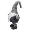 Northlight Bouncy Gnome Figure Christmas Decoration - 18" - Gray And White
