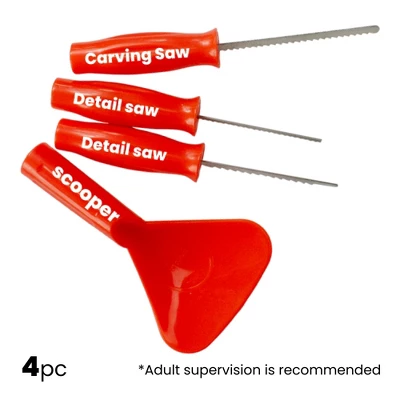 Northlight Halloween Pumpkin Carving Kit With Stencils - 4-Piece - Image 2