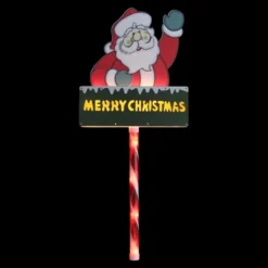 Northlight 28" Lighted Santa Claus 'Merry Christmas' Lawn Stake - Clear Lights