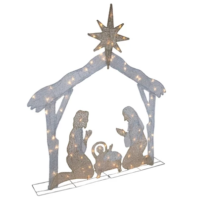 Northlight LED Lighted Holy Family Nativity Scene Outdoor Christmas Decoration - 44" - Warm White - Image 3