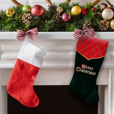 Northlight 19" Green And Red 'Merry Christmas' Christmas Stocking - Image 2