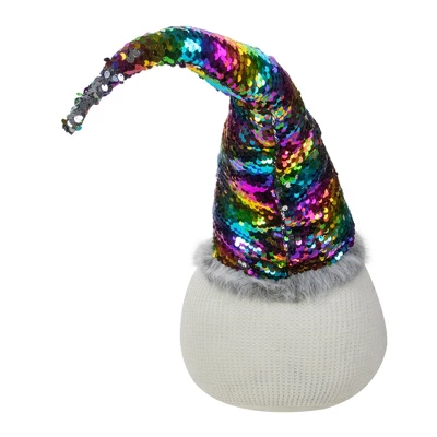 Northlight Gnome With Rainbow Flip Sequin Hat Christmas Decoration - 24" - Image 5