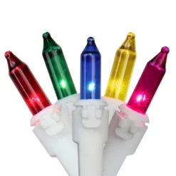 Northlight Mini Icicle Incandescent Christmas Lights - Multi-color - 5.75' White Wire - 100ct