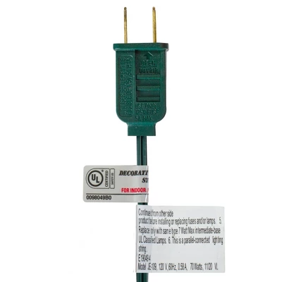 Northlight Flickering Flame C7 Halloween Lights - Amber - 9' Green Wire - 10ct - Image 2