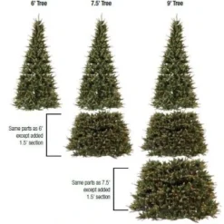 Northlight Pre-Lit Extend-A-Tree Adjustable Artificial Christmas Tree - 6' To 9' - Clear Lights