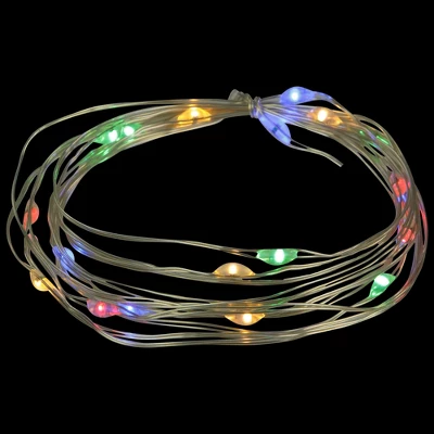Northlight 20-Count Multi-color LED Micro Fairy Christmas Lights - 6ft, Copper Wire