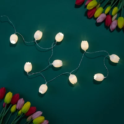 Northlight 10-Count Cracked Easter Egg LED String Lights, 4.5ft, Clear Wire