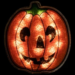 Northlight Lighted Jack O' Lantern Halloween Window Decoration - 13.5"