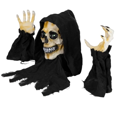 Northlight 8" LED Lighted Grim Reaper With Sound Outdoor Halloween Decoration - Image 3