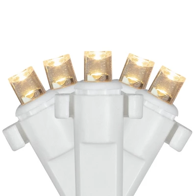 Northlight 2' X 8' Warm White LED Wide Angle Net Style Column Wrap Christmas Lights, White Wire - Image 3