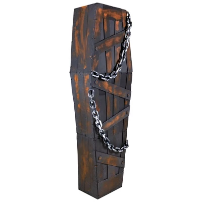 Northlight Animated Shaking Chained Coffin Halloween Decoration With Sound - 63" - Image 2