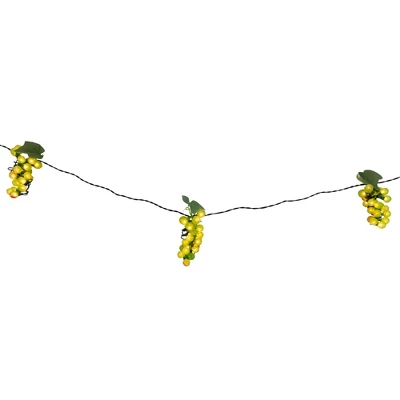 Northlight Grape Cluster Outdoor Patio String Light Set - Green - 6' Green Wire - 5ct - Image 3