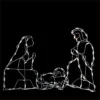 Northlight 25.5" Holy Family Nativity Scene Lighted Outdoor Christmas Decor