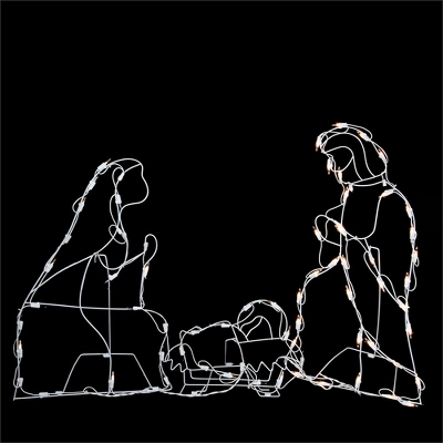Northlight 25.5" Holy Family Nativity Scene Lighted Outdoor Christmas Decor