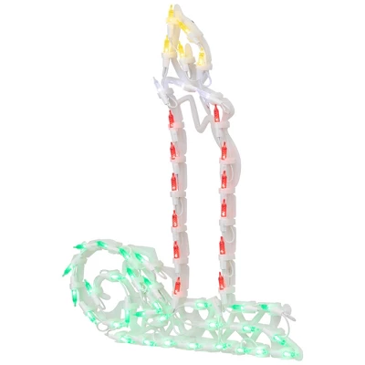 Northlight LED Lighted Candle Christmas Window Silhouette - 17.5" - Multicolor Lights - Image 4
