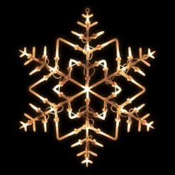 Northlight 16" White Lighted Snowflake Christmas Window Silhouette