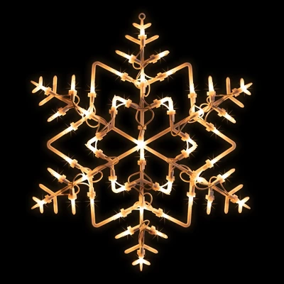 Northlight 16" White Lighted Snowflake Christmas Window Silhouette