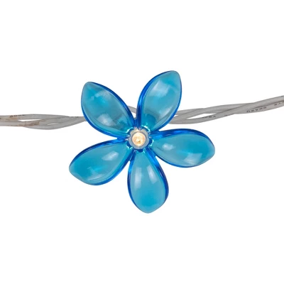 Northlight Flowers Indoor Outdoor Patio Light Set - 9' White Wire - 10ct - Image 4