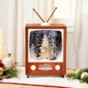 Northlight LED Lighted Musical Snowing Reindeer TV Set Christmas Decoration - 12"